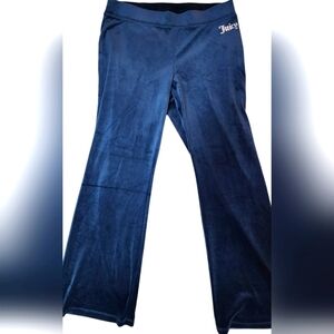 Juicy Couture Navy Blue Velour Track Pants